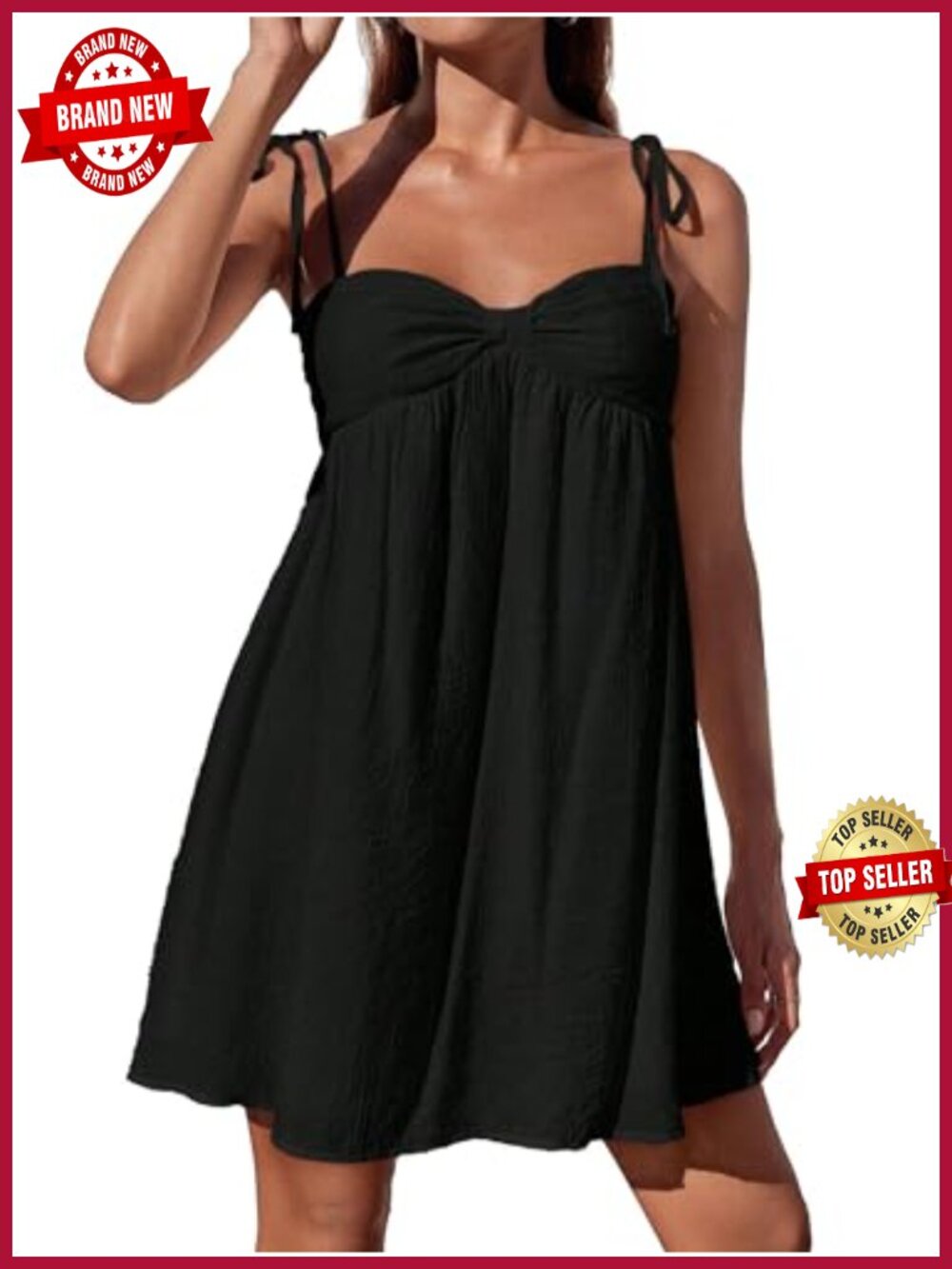 Sleeveless Spaghetti Strap Babydoll Mini Dress Summer Flow Sundress